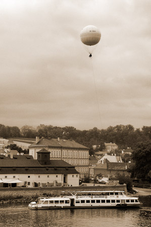 Jazz Boat and Balloon - Prague, Czechoslovakia