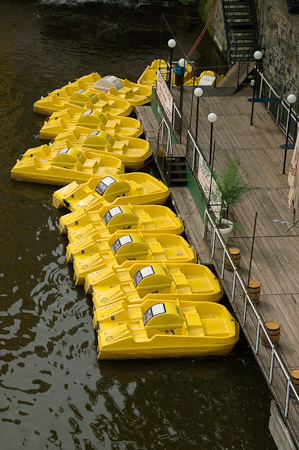 Yellow Paddle Boats - Prague, Czechoslovakia     2008
